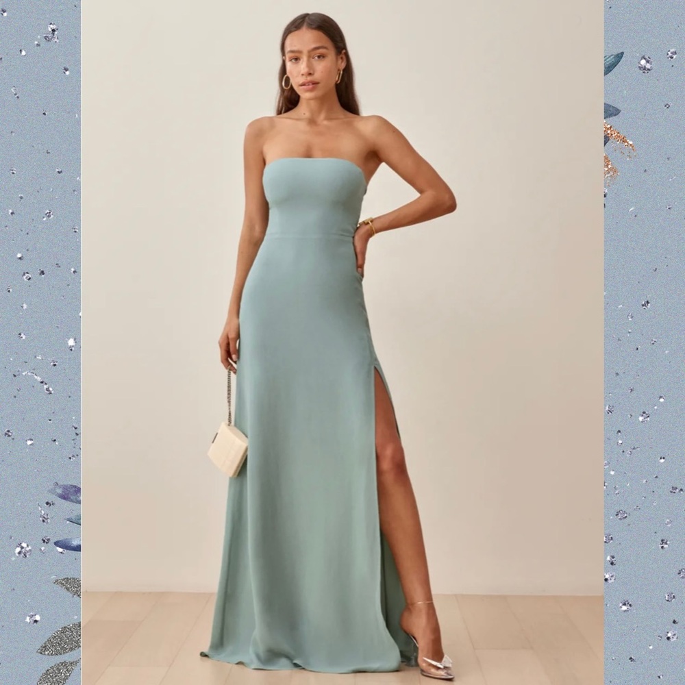Reformation Ingrid Dress ( size:8 color:Sage/Green )